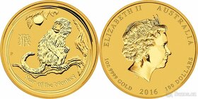 Zlatá investiční mince Rok Opice 2016 - 2