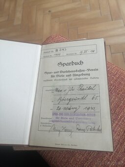 Vkladní knížka druhá světová válka. Děčín Bělá - 2