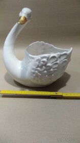 Mísa - labuť z bílého porcelánu - 2