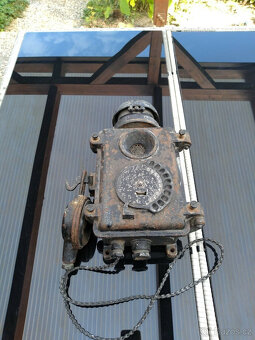 Nástěnný telefonní přístroj Bunker z let 1890-1904, velmi vz - 2