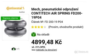 Měchy - pneumatické odpružení - 2