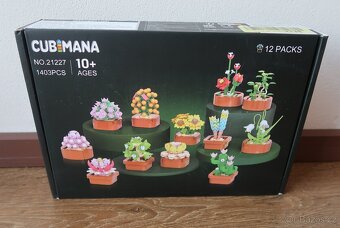 Stavebnice mini květiny - Cubimana - 11 ks - 2