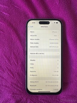 iPhone 14 Pro 128GB Fialový - 2