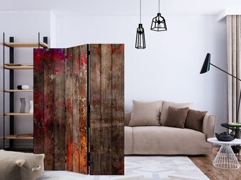 Zástěna / 2ks Paraván WOOD Stained 225x172cm - 2