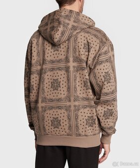 Mikina Karl Kani Patchwork Paisley Full Zip Dark Taupe L - 2