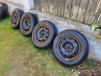 plechové disky 6Jx15 5x100 ET38 + pneu 195/65 r15 - 2