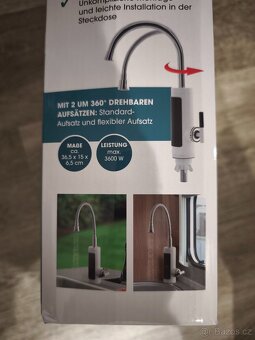 Průtokový ohřívač vody s baterií EASYmaxx - 2