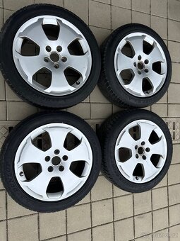Alu 5x112 Audi R17, zimní sada pneu 215/50/17 - 2