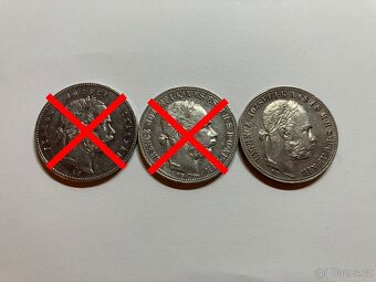 Rakúsko Uhorsko 1 zlatníky forint florint - strieborné mince - 2