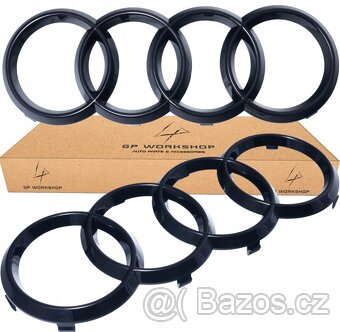 Emblém přední Audi 273×94mm černý - NOVÝ - 2