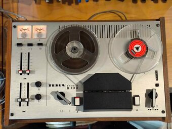 Magnetofon Tesla B100 s mikrofonem a reprobedynkama - 2