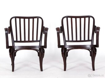 [ 4456 ] J. Frank, 2x křesílka, židle TON, Thonet. - 2