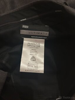 Šedý vlněný oblek Marks & Spencer s obalem - 2