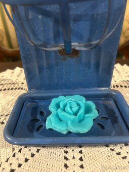 Smaltovaný držák na mýdlo vintage,kon.19stl.. - 2