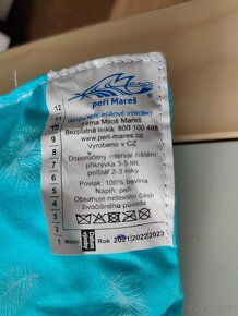 Péřová podložka do kočárku Peří Mareš, tyrkysová - 2