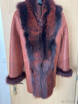 Kožený dámský kabát - 2