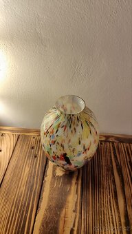 Krásná Art Deco váza z brokového skla - 2