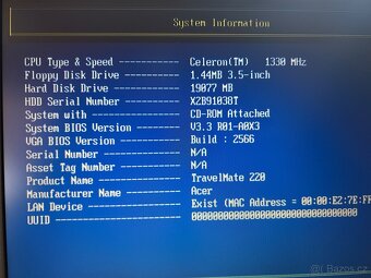 Svět Travel Mate 230 - 2