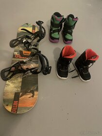 dětský snowboard Nitro (86cm) + vázáni + dvoje boty - 2