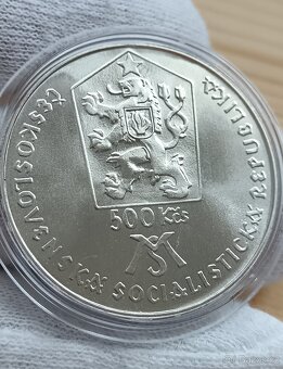 Stříbrná pamětní mince 500kčs Matice Slovenská 1988 sbírkový - 2