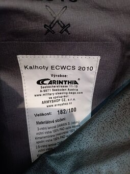 Kalhoty ECWCS AČR gore-tex vel 182/100 - 2