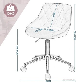 EUGAD 1 x Kancelářská židle Otočná židle - 2