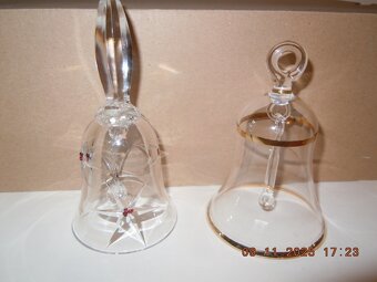 Skleněné zvonky vánoční 2 kusy - 2