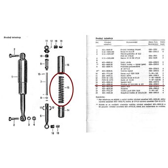Zesílená pružina zadního tlumiče Stadion S22, S23 -NAD 90 KG - 2