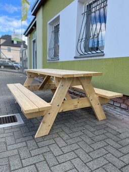 Souprava PIVNÍ SET / ZAHRADNÍ LAVICE - 200 x 140cm SMRK - 2