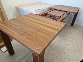 Nový rozkládací stůl ořech 90x160+2x40 cm - 2