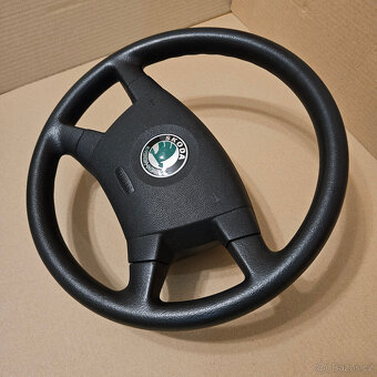 Škoda Fabia 1 gumový volant + airbag guma / kůže - 2