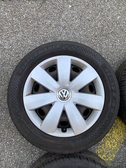 VW 16 plechová letní kola 5x112 - pneu 205/55 R16 - 2