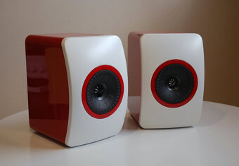 KEF LS50 Speakers Limited Edition Racing Red Speakers - 2