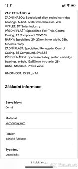 Fungl nové výplety Specialized - 2