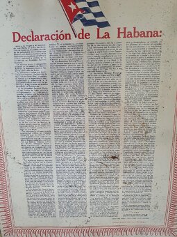 Plechová cedule deklarace Havana - 2