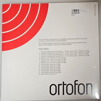 Testovací deska pro gramofony - 2