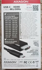 USB-C HDMI 4K@30Hz a 60Hz data kabely  ,,VÝPRODEJ,, - 2