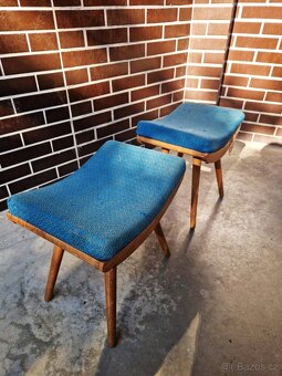 Starožitné retro stoličky - dva kusy - 2