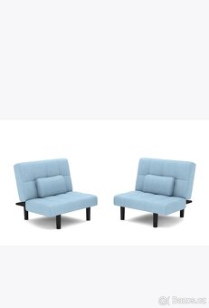 Nová  multifunkční sedačka  Linus v modré barvě - 2