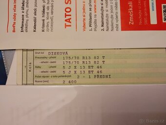 Letni pneumatika175/70/13 - 2