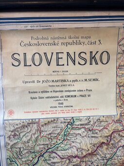 Mapa Slovenska 1949 - 2