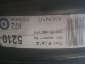Plechové kola R 14 na Fabii - 2