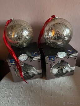 Nové skleněné koule Tchibo na zavěšení 15 cm 2 Ks - 2