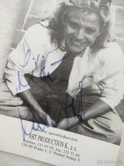 Foto Lenka Filipová + originální autogram a věnování r. 1990 - 2