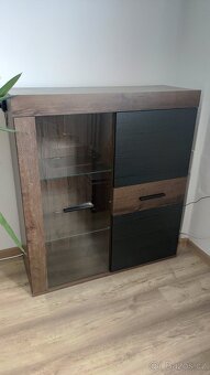 Obývací stěna black oak (z Möbelixu) - 2