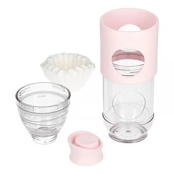 Ruční kávovar Cafflano® Go-Brew - růžový Dripper - 2