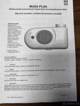 Topná tyč do žebříku MUSA PLUS bílá - 2