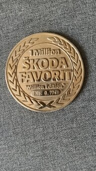 Plaketa ŠKODA FAVORIT 1 MILLION EDITION - 2