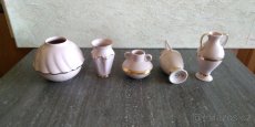 Růžový porcelán miniatury - 2