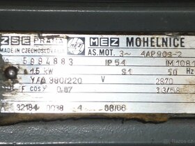 elektromotor Mez Mohelnice 1,5kW /2870ot./min - 2
